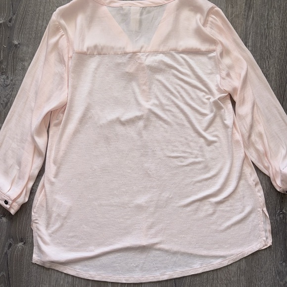 Dolan Light Pink V-Neck Blouse - Picture 7 of 8
